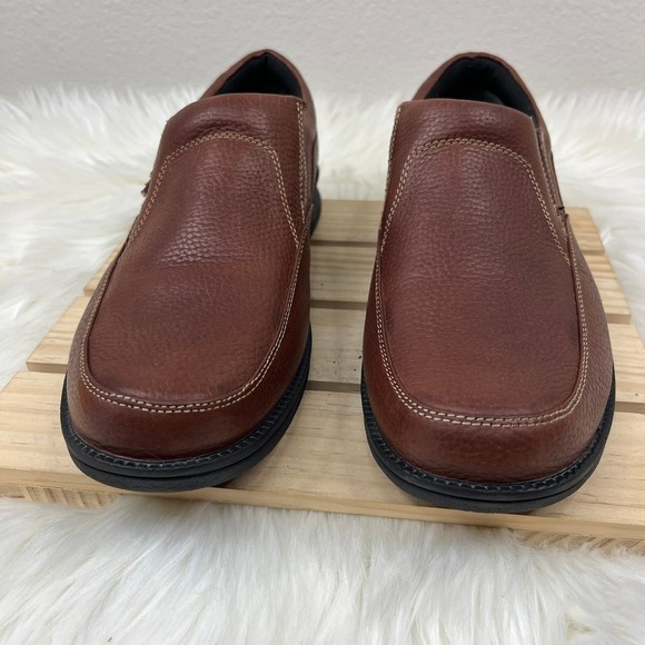 ABEO Smart 3950 Men's Slip On Loafer Brown Pebble Leather Shoes Men's Size 10.5 - Picture 5 of 8